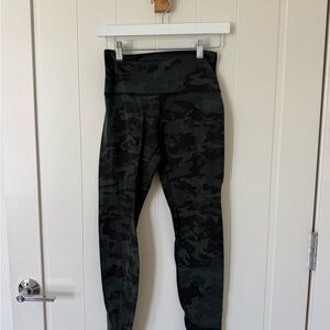 lululemon athletica Black & Dark Green Camo High-Rise Leggings